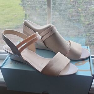 Elegant Cream Wedge Sandals
